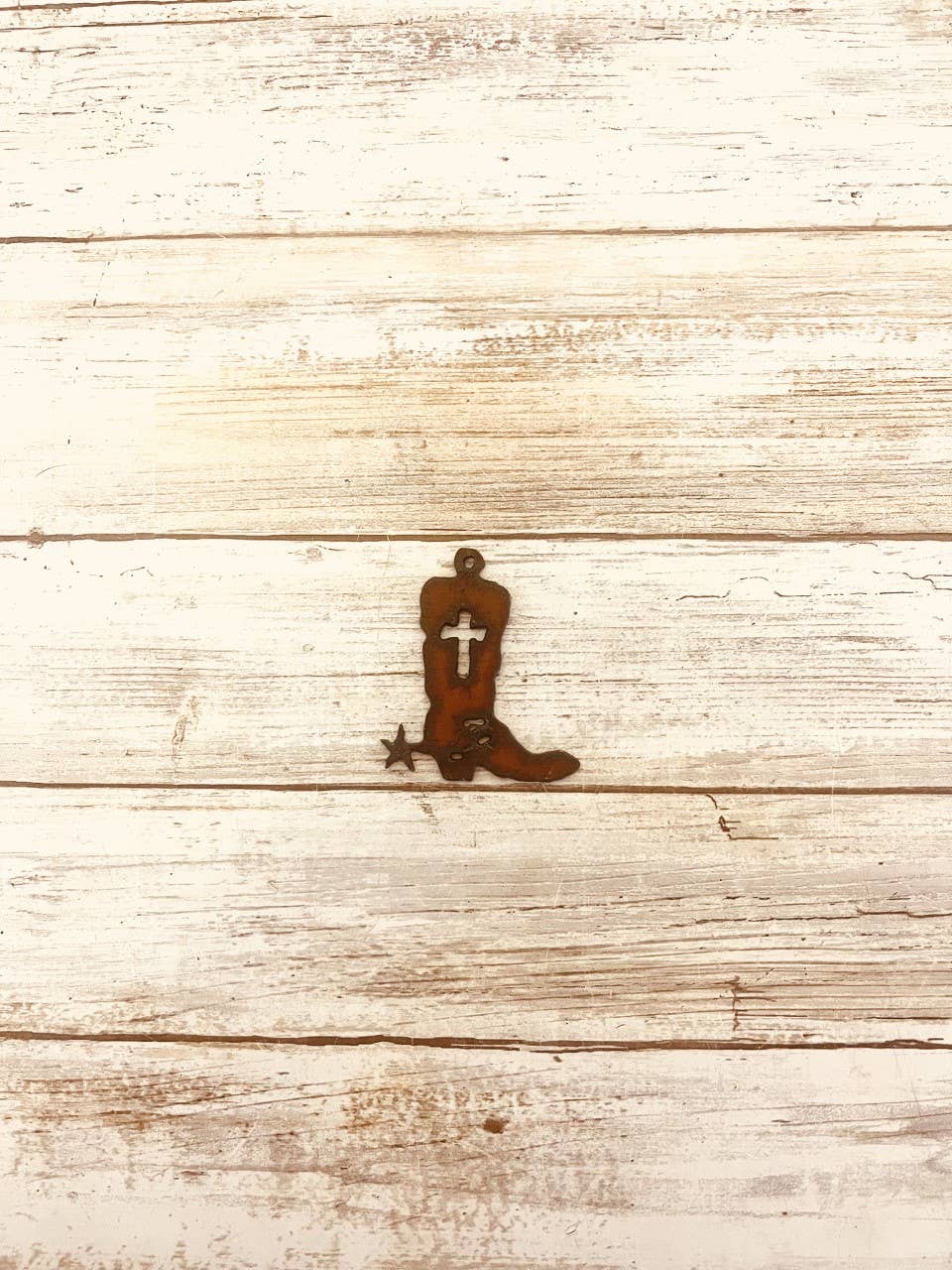 Boot with Cross Western Charm Pendant