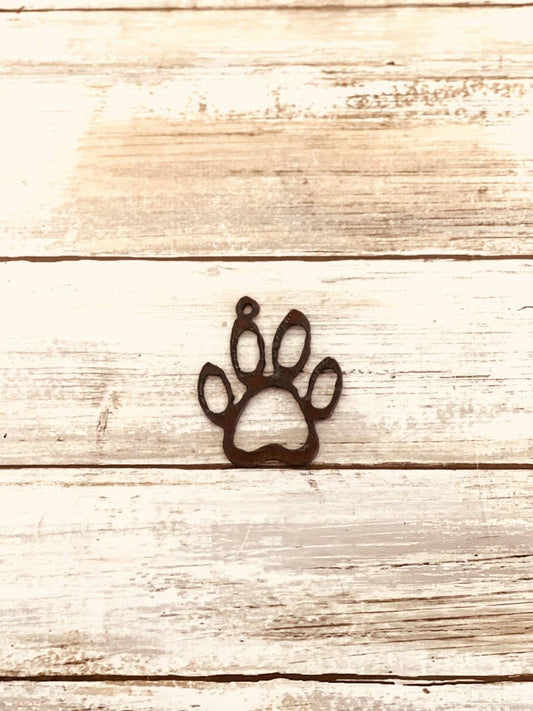 Outline Paw Charm Dog Pendant