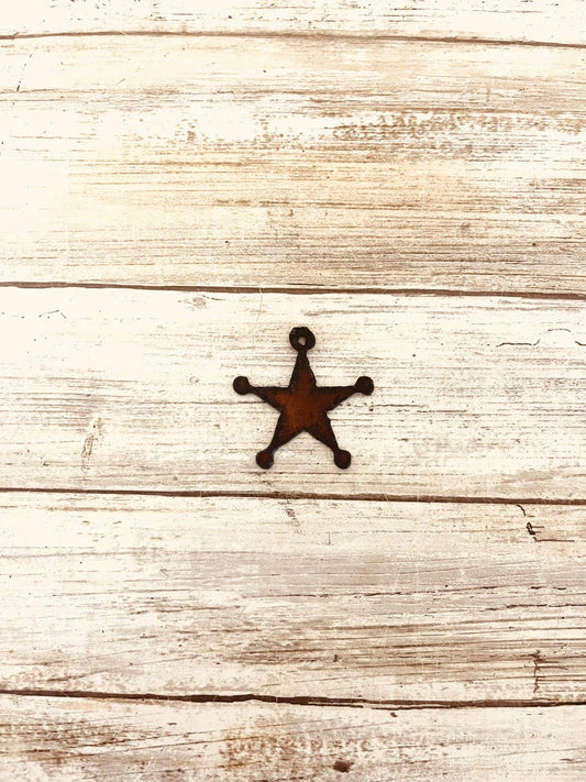 Sheriff Badge Western Charm Pendant
