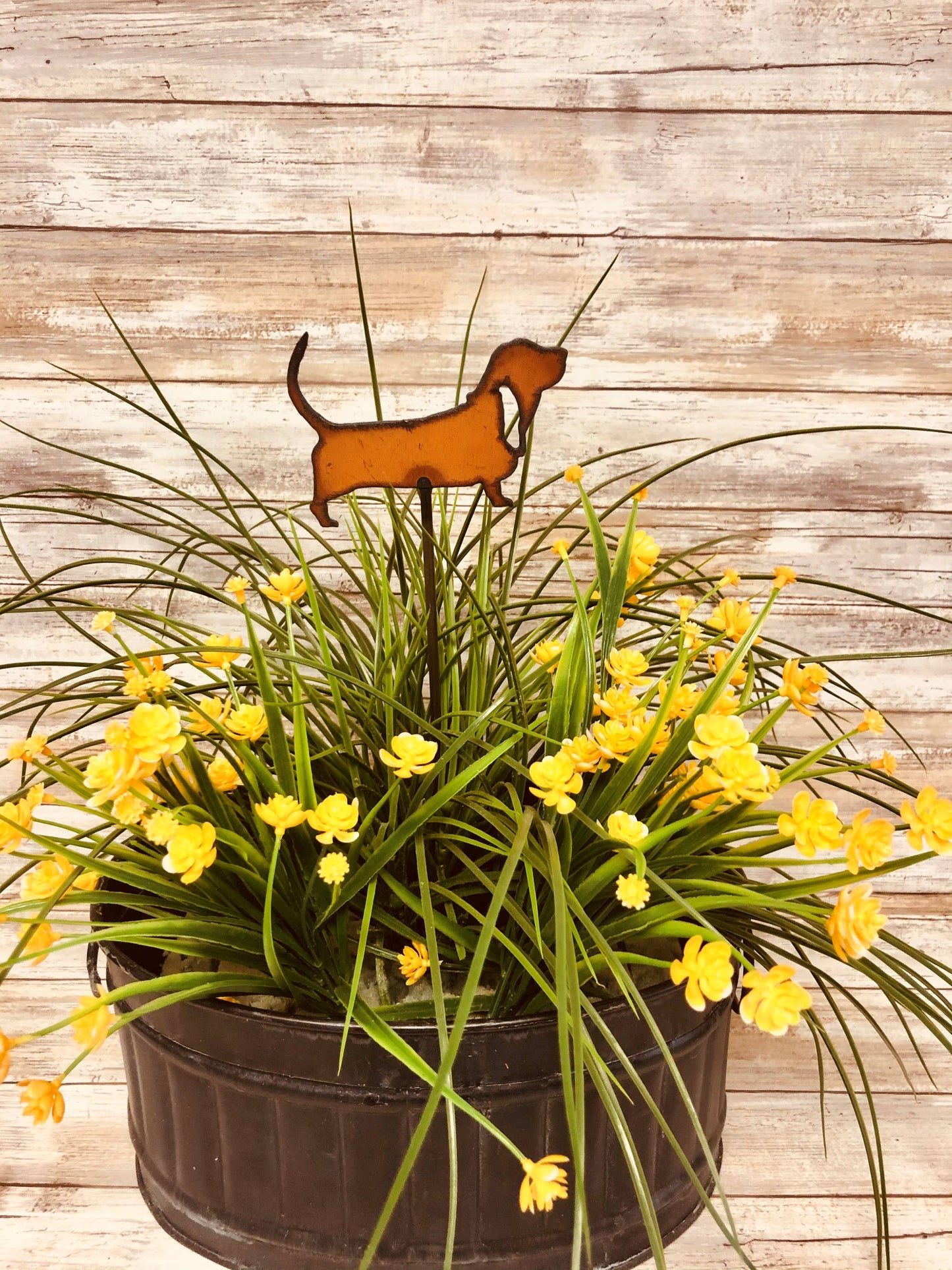 Basset Hound Garden Dog Breed Plant Stake