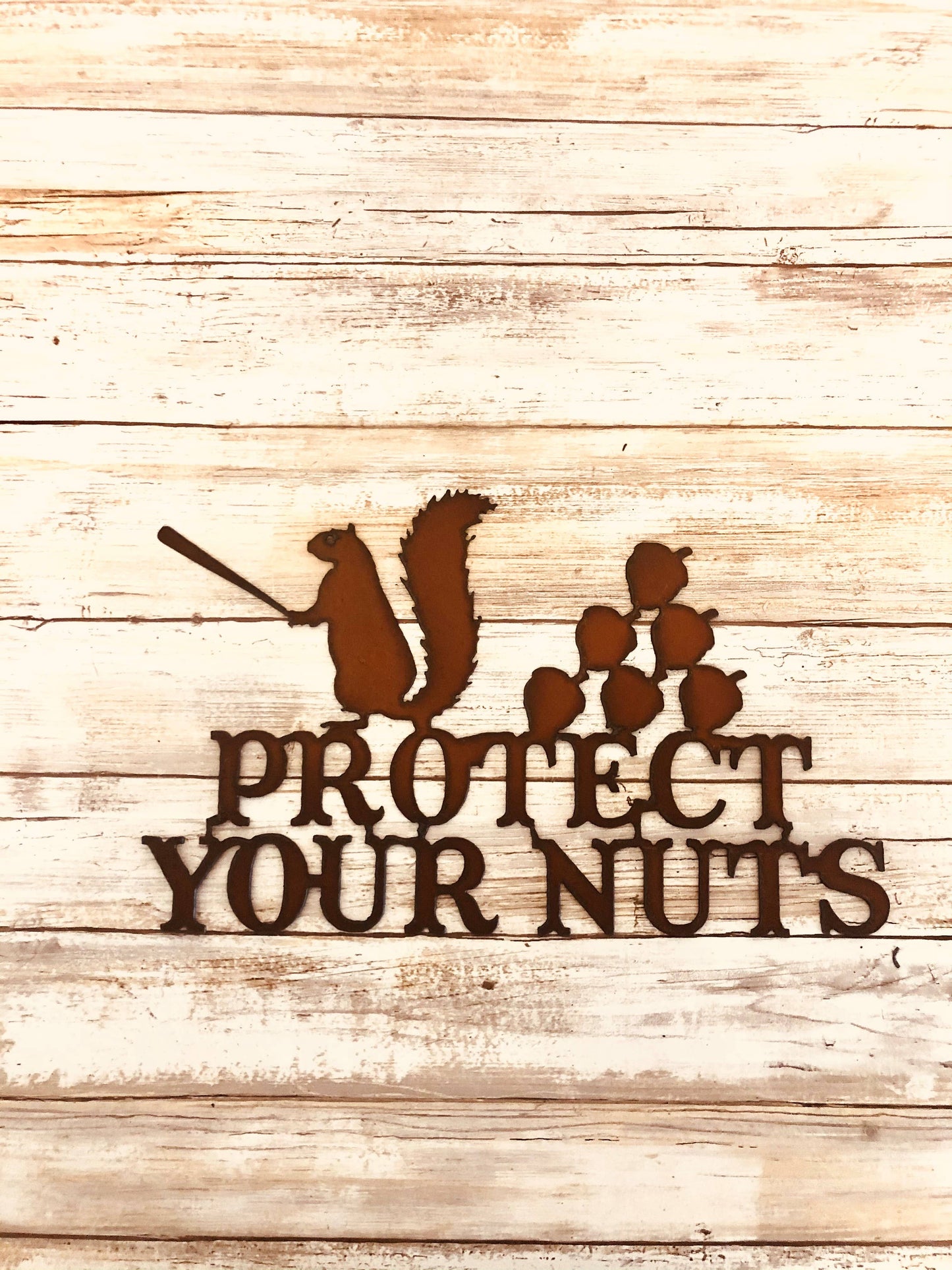 Protect Your Nuts Funny Lodge Squirrel Sign