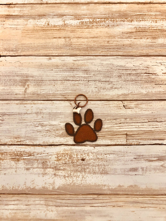 Dog Paw Keychain