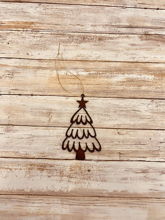 Tree1 metal rustic ornament