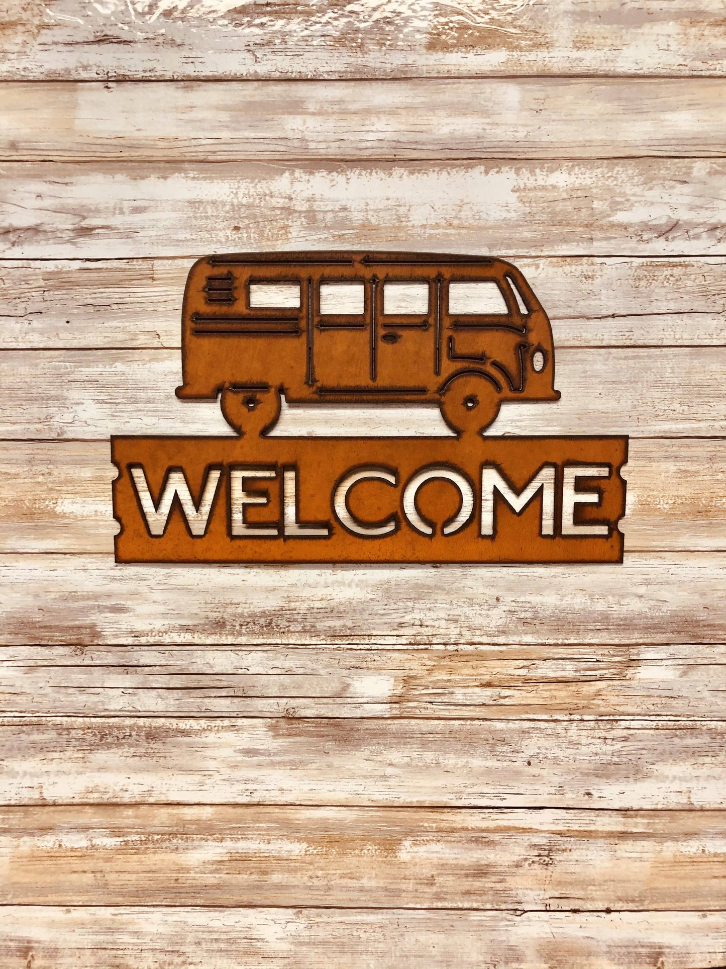 VW BUS  Bus Horizontal Welcome Sign
