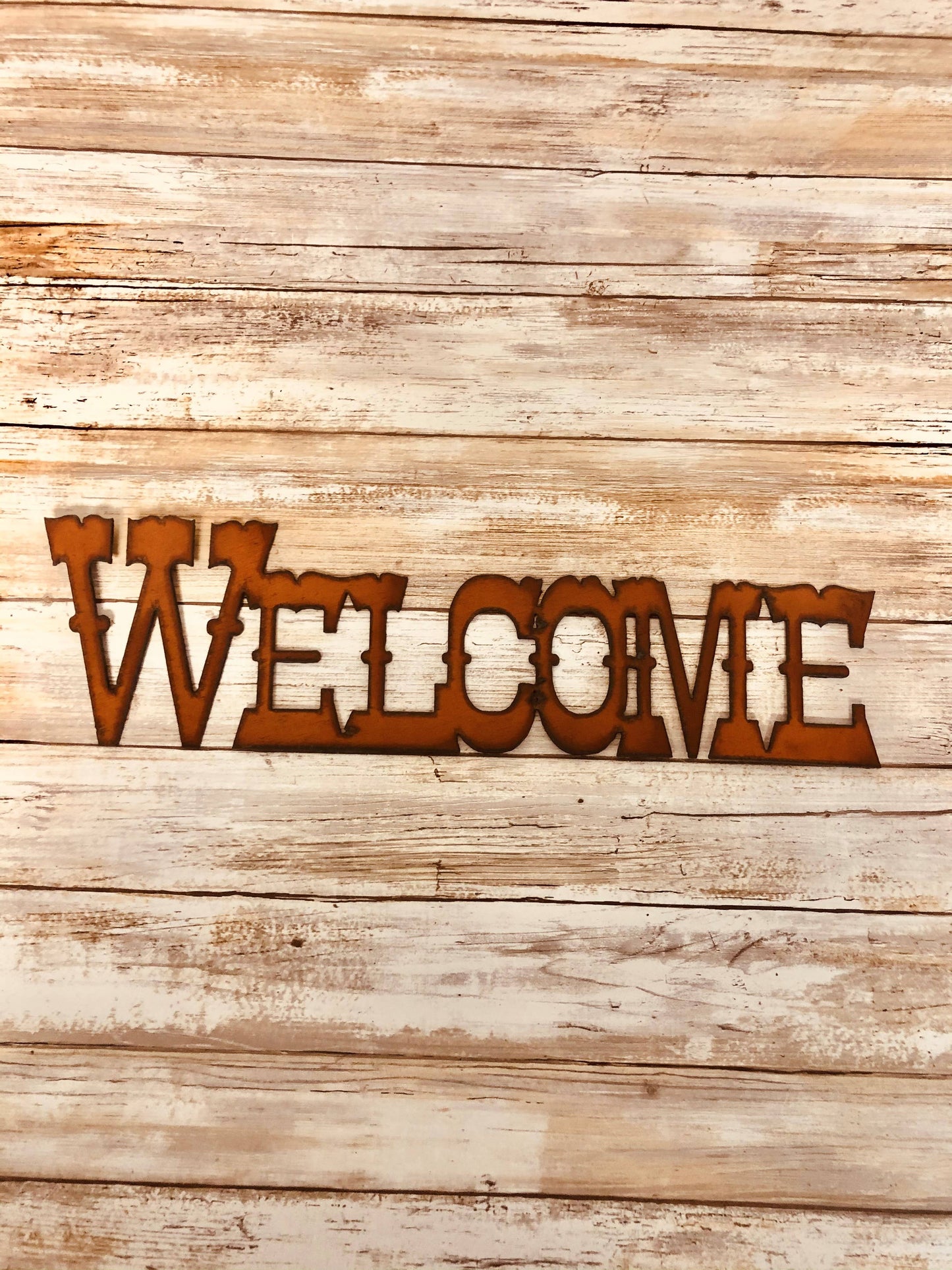 Welcome Western Font Sign