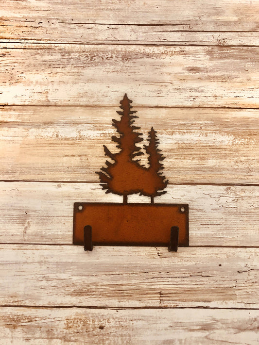 Double Pine Tree Lodge Double  Key Hook