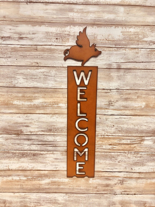 Flying Pig Vertical Welcome